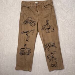 Uniqlo U Hand Painted Graphic Jeans (Waist 30)